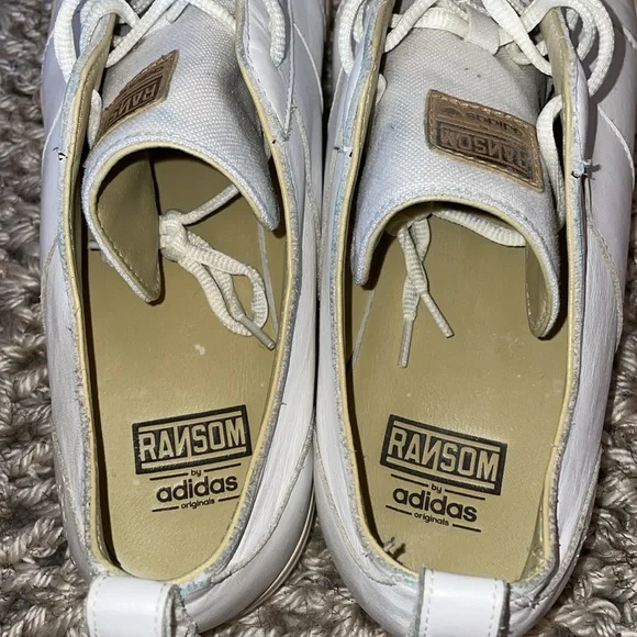 adidas x Randsom rare collab low ride sneakers solid white athletic - Picture 11 of 12